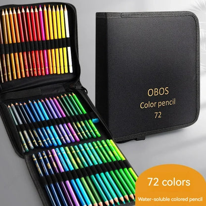 200/120/72/48 Colored Pencils Oil / Watercolor Color Pencils with Cloth Bag For Professional Drawing Sketching Art Supplies