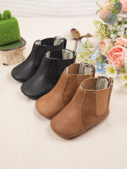 New Newborn Baby Casual Toddler Shoes Baby Boy Girl Solid Color Boots Anti-Slip Warm Cotton Shoes Sole Baby Shoes Four Seasons 0