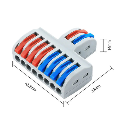 STONEGO 2 In 4/6/8 Several Out Quick Wiring Connector Universal Splitter Wiring Cable Pushin Can Matched Butt Home Terminal Bloc