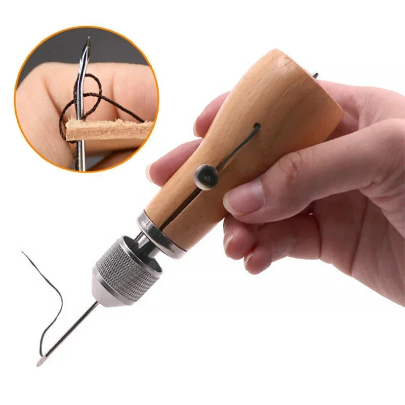 DIY Leather Sewing Awl Thread Kit Manual Sewing Machine Speedy Stitcher Leather Craft Stitching Shoemaker Canvas Repair Tools