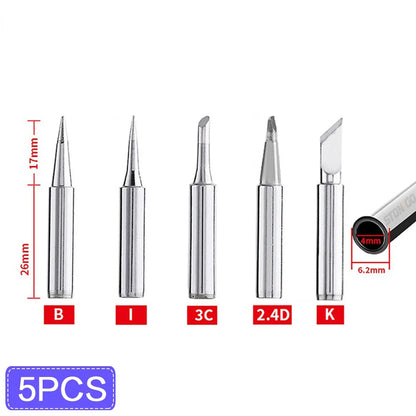 5PCS/10PCS Soldering Iron Tips Soldering Iron Head Set DIY Electric Soldering Iron Replacement Tip Repair