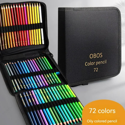 200/120/72/48 Colored Pencils Oil / Watercolor Color Pencils with Cloth Bag For Professional Drawing Sketching Art Supplies