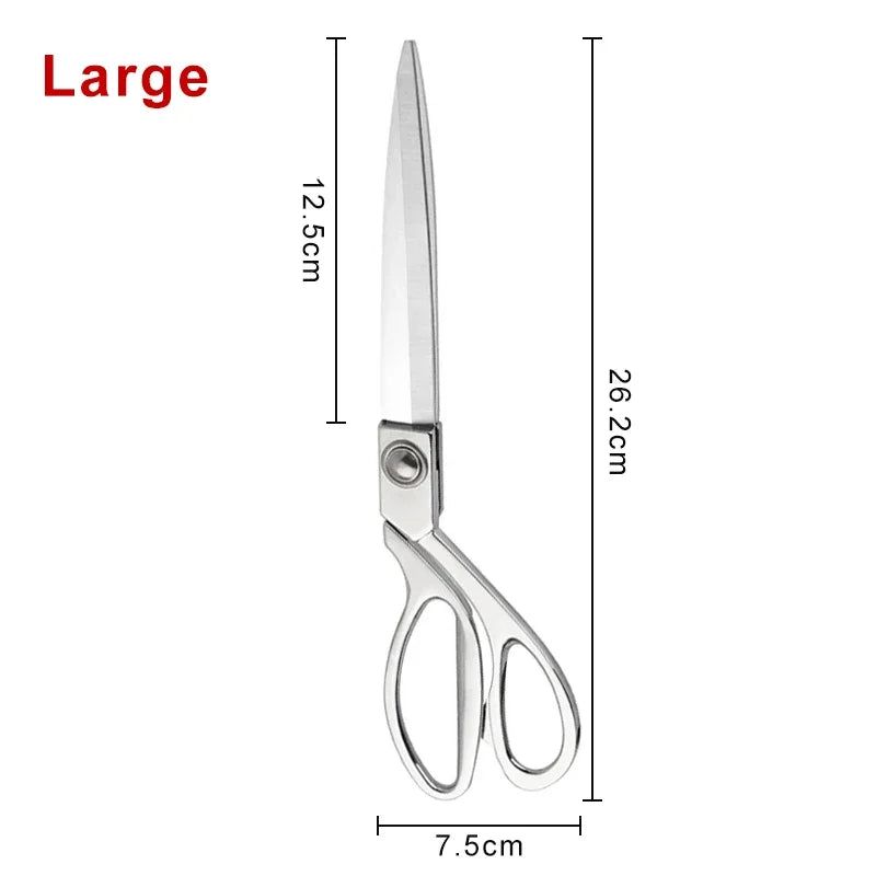 Professional Sewing Scissors Stainless Steel Tailor Scissors 8/9/10inch Fabric Cloth Cutter Diy Sewing Tools and Accessories 가위