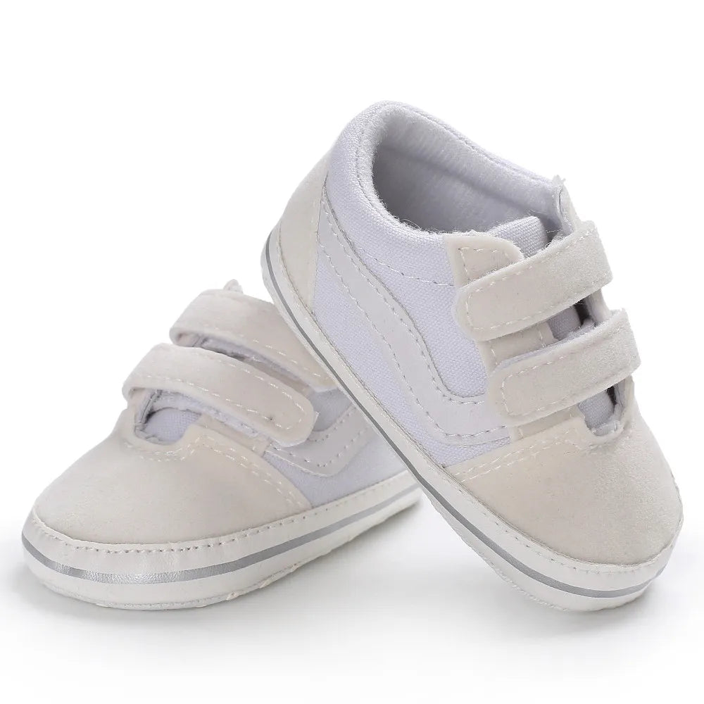 Meckior Baby Canvas Sneakers Classic Stripes Casual Baby Boy Girl Shoes Anti-slip Soft First Walkers Infant Baby Unisex Shoes