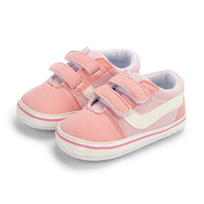 Meckior Baby Canvas Sneakers Classic Stripes Casual Baby Boy Girl Shoes Anti-slip Soft First Walkers Infant Baby Unisex Shoes