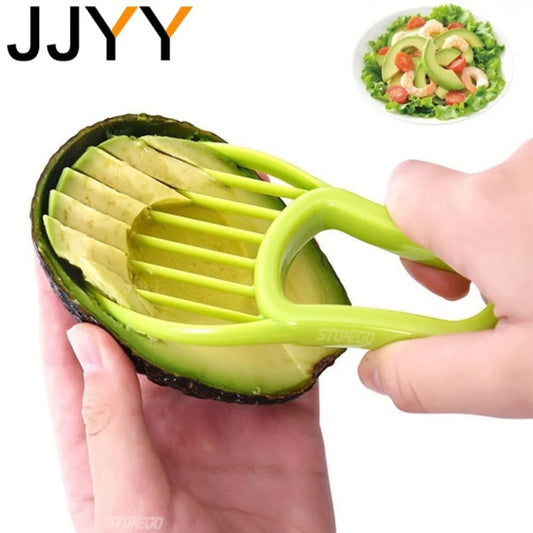 3 in 1 Avocado Slicer Shea Corer Butter Fruit Peeler Cutter Pulp Separator Plastic Knife Kitchen Vegetable Tools