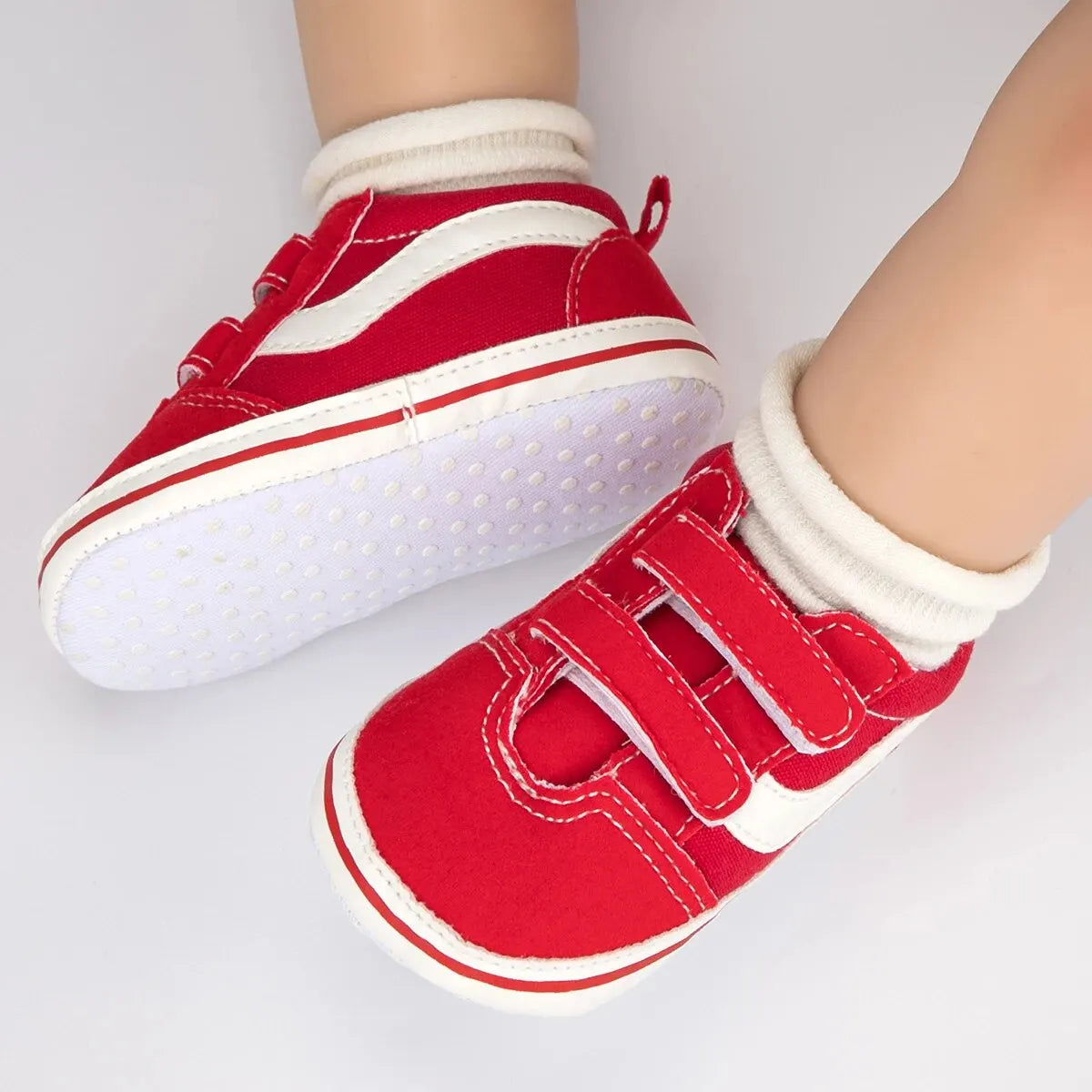 Meckior Baby Canvas Sneakers Classic Stripes Casual Baby Boy Girl Shoes Anti-slip Soft First Walkers Infant Baby Unisex Shoes