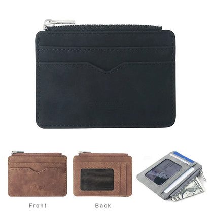 Small Mini Lizard Pattern PU Leather Business ID Card Holder - Stonego Wallet Case for Men & Women with ID Windo