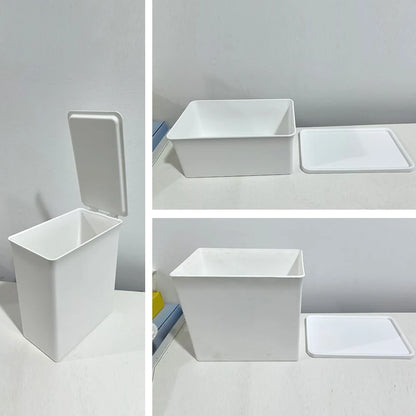 Washing powder storage box, storage box size with lid, classified Japanese plastic bucket can