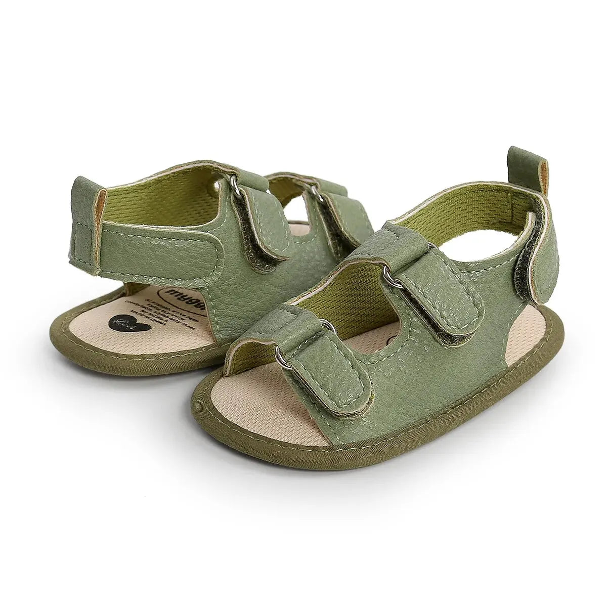 Meckior Summer Baby Sandals Baby Shoes PU Leather Rubber Bottom Sole Anti-Slip Infant First Walker Baby Boy Girl Sandals 0-18M