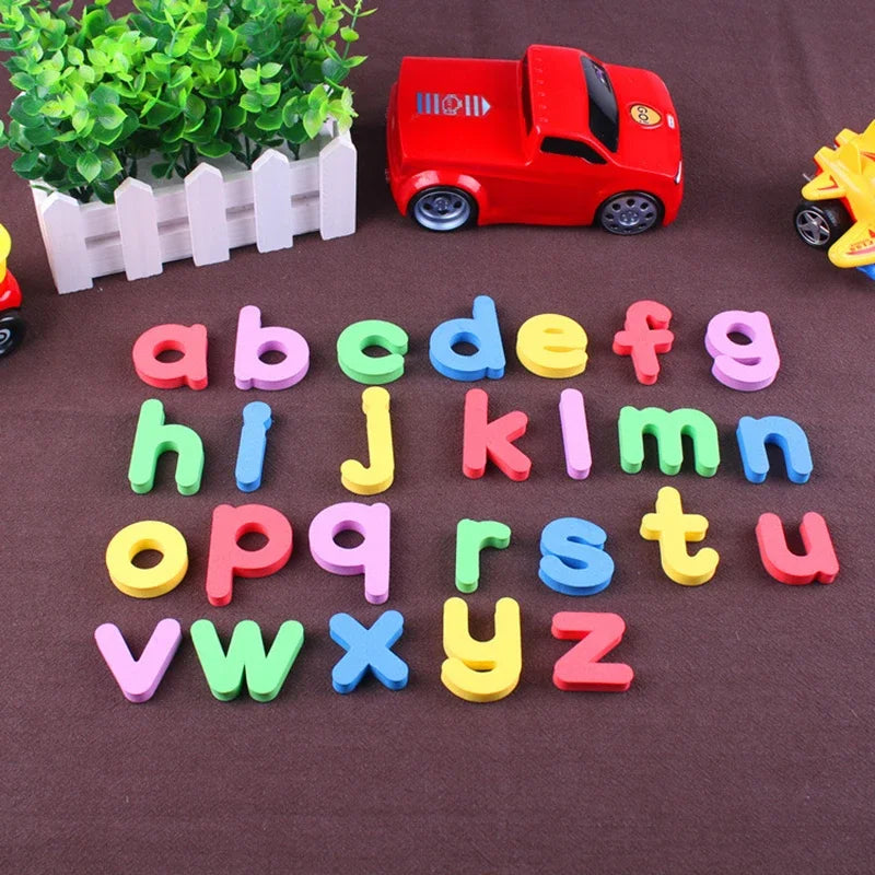 Magnetic Letters Numbers Alphabet ABC 123 Fridge Magnets Plastic Educational Preschool Learning Toy Set Uppercase Lowercase Math