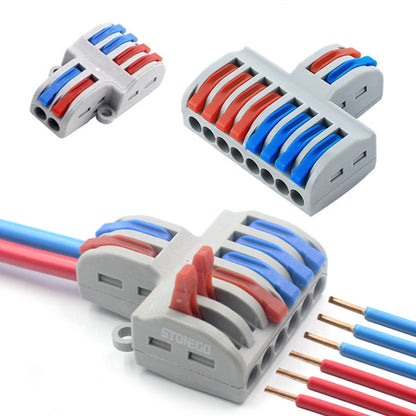 STONEGO 2 In 4/6/8 Several Out Quick Wiring Connector Universal Splitter Wiring Cable Pushin Can Matched Butt Home Terminal Bloc