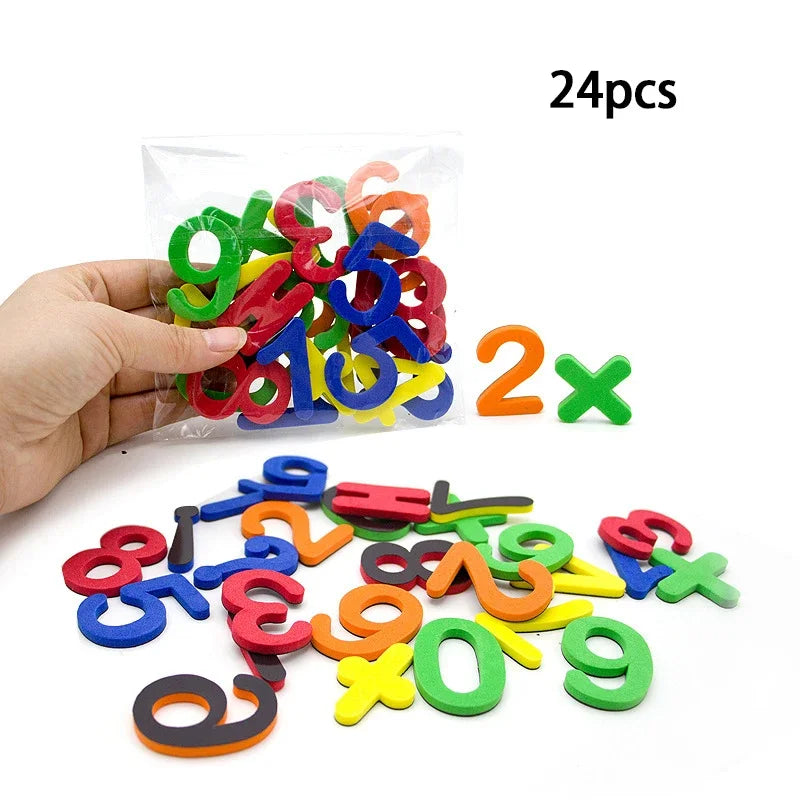 Magnetic Letters Numbers Alphabet ABC 123 Fridge Magnets Plastic Educational Preschool Learning Toy Set Uppercase Lowercase Math