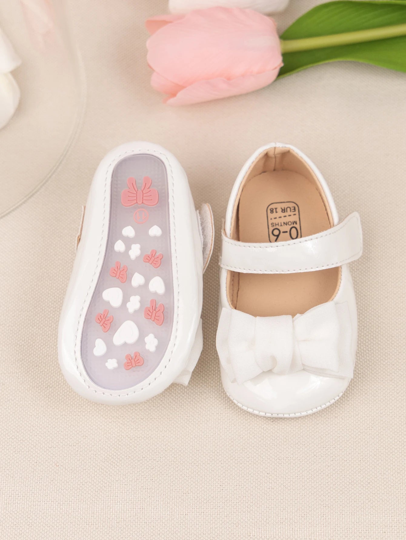 Meckior Sweet Baby Girl Shoes Princess Party Red Bowknot Patent Leather Newborn Infants Girls Shoes Anti Slip Soft Bottom