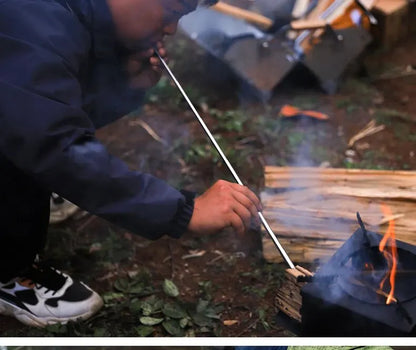 Outdoor Camping Blow Fire Tube Blowpipe Collapsible High Effective Tiny Beach Garden Tool Camping Equipment Blowing Fire Stick