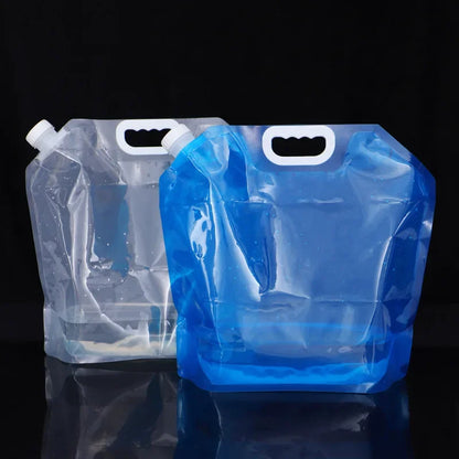 5/10L Camping Water Bag Portable Folding Water Bucket Large Water Container Outdoor Travel Collapsible Pouch Can Camping Supplie