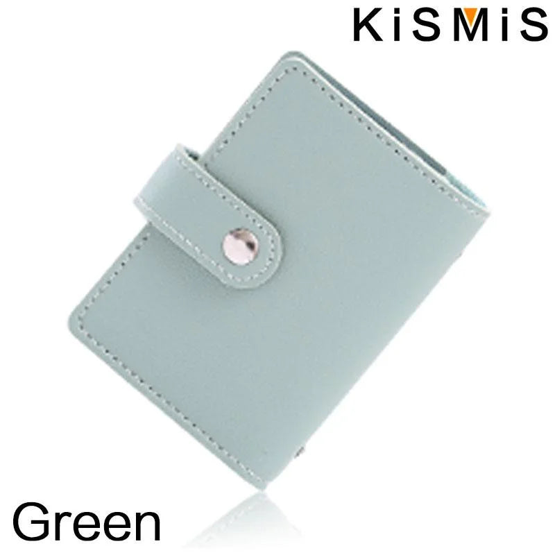 1PC Women Men Leather 26 Slots ID Credit Card Holders RFID Blocking Wallet Case Pocket Bag