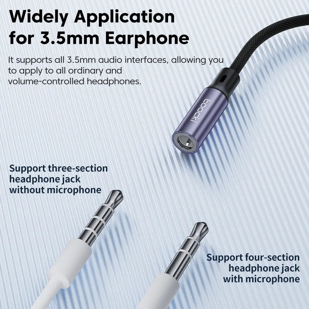 USB Type C 3.5 Jack Earphone Adapter USB C to 3.5mm Headphones AUX Audio Cable For Huawei P30 Xiaomi Mi 10 9 Es