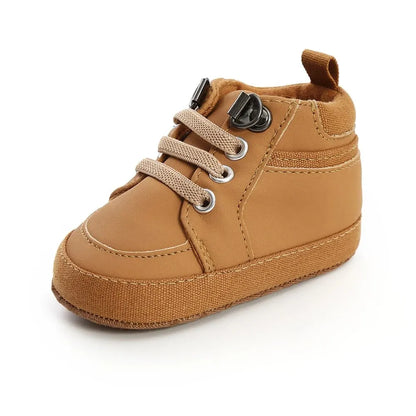 Meckior Baby Boy Sneakers Newborn PU Leather Infant Casual Girl Shoes Soft Sole Anti-slip Toddler First Walkers Crib Shoes