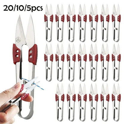 5/10/20pcs U Thread Scissors Stainless Steel Yarn Shears Cutting Sewing Scissors Cross Stitch Scissors Embroidery Shears Costura