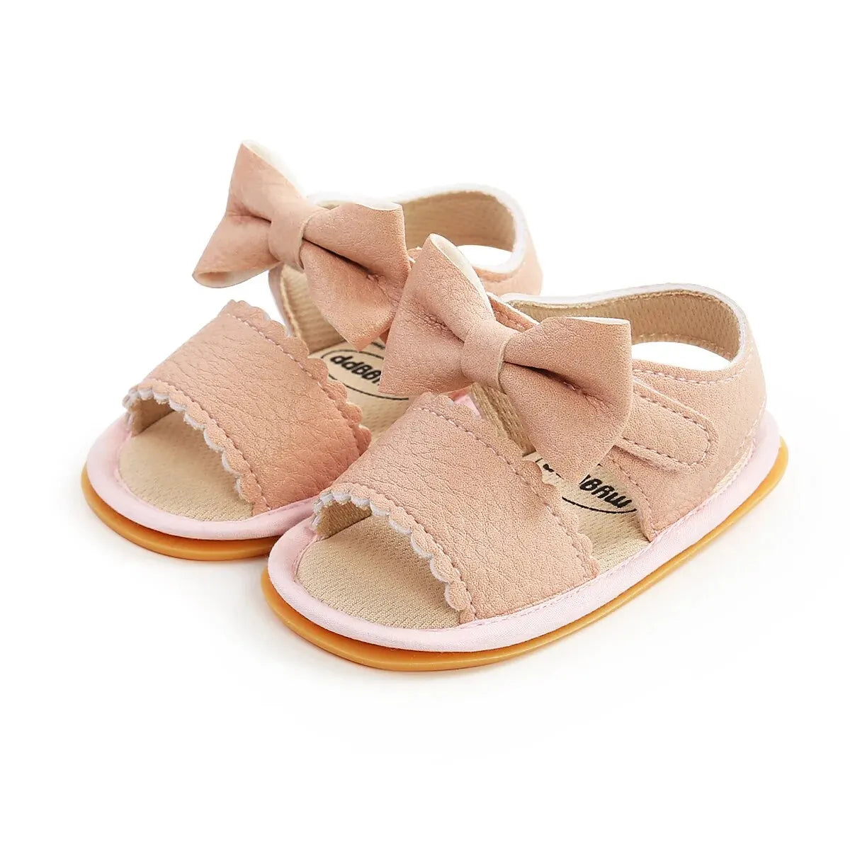 Meckior Summer Baby Shoes Toddler Flats Baby Sandals Soft Rubber Sole Anti-Slip Bowknot Crib First Walker Baby Boys Girls Shoes