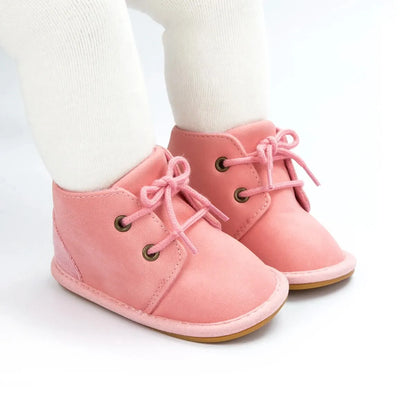 Meckior Baby Booties Girls Boys Shoes Infant Cotton Anti-slip Rubber Sole Toddler Crib First Walker Winter Baby Shoes 4-Colors