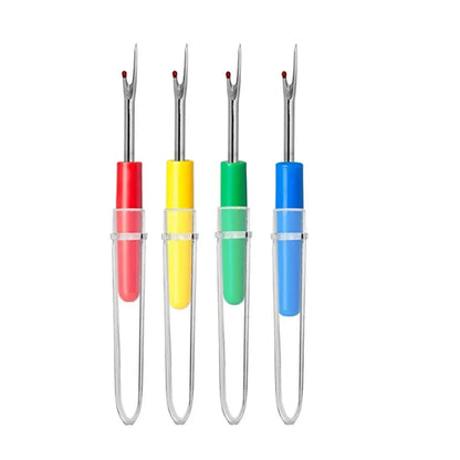 1/4Pcs Steel Thread Cutter Plastic Handle Seam Ripper Stitch Removal Knife Needle Art Sewing Tools DIY Sewing Accessories