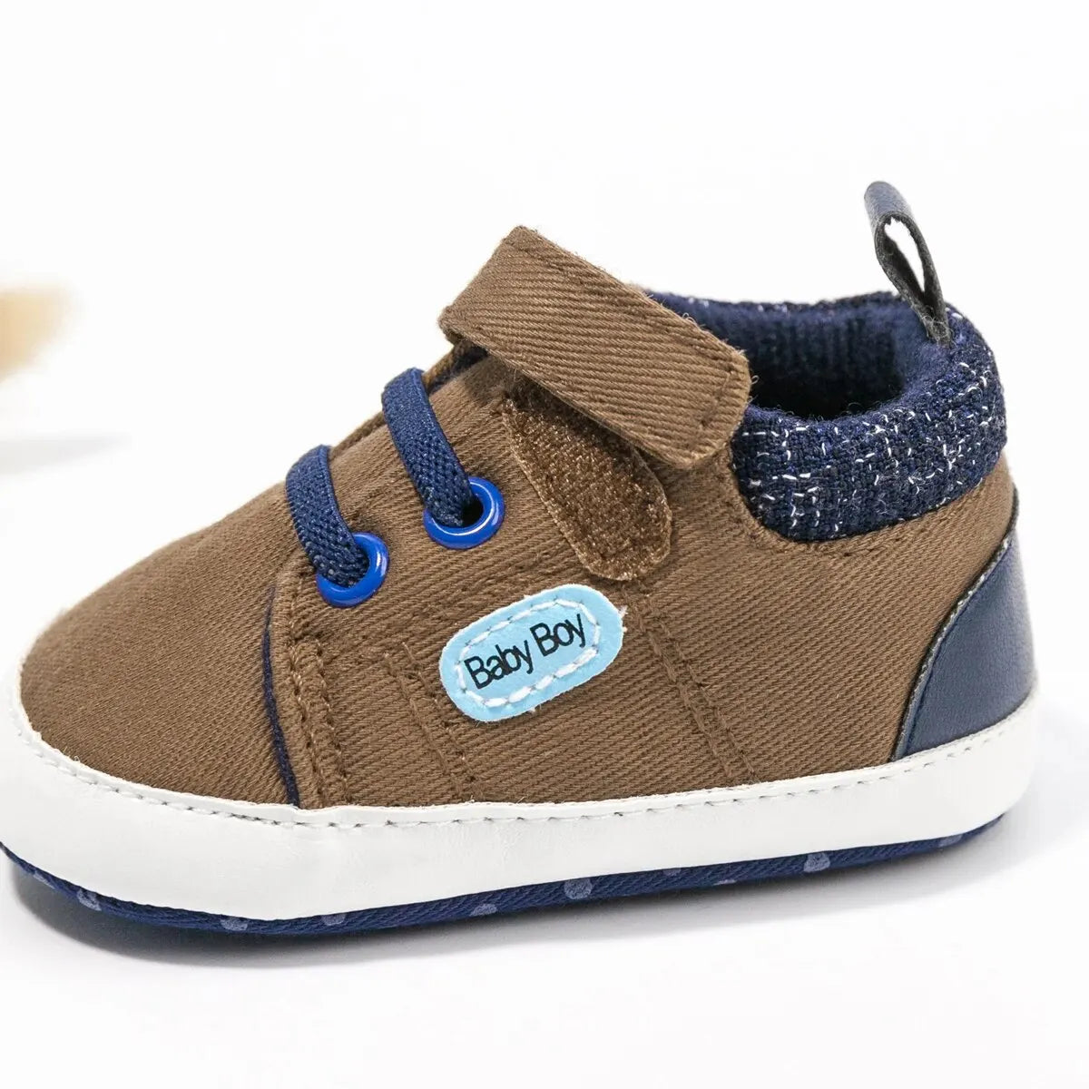 Meckior Baby Casual Canvas Sneakers High Gang Sports Baby Boys Girls Shoes Anti-slip Soft Sole First Walkers Crib Casual Shoes