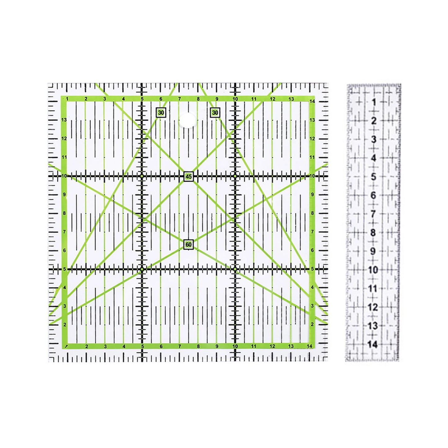 1/2pcs 15cm Quilting Patchwork Ruler Fabric Cloth Cutting Ruler