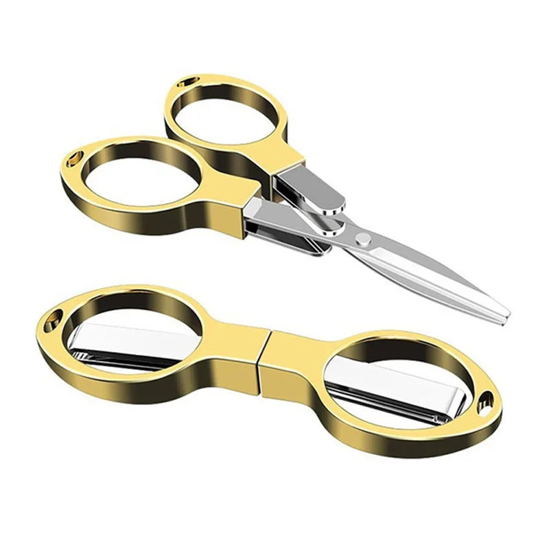 Fishing Line Scissor Portable Folding Safety Scissors Comfortable Zinc Alloy Grip Sharp Stainless Steel Safety Blade