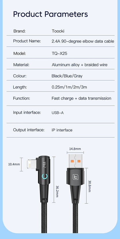 USB Cable For iPhone 14 13 12 11 Pro Max Fast Charger Charging Lightning Cable USB Wire Cord For iPhone 12 11 X XR 8 7