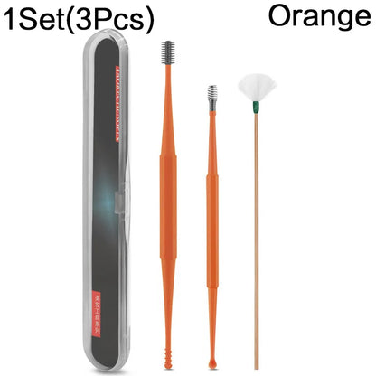 Soft Silicone Ear Pick Double-ended Earpick Ear Wax Curette Remover Ear Cleaner Spoon Spiral Ear Clean Tool