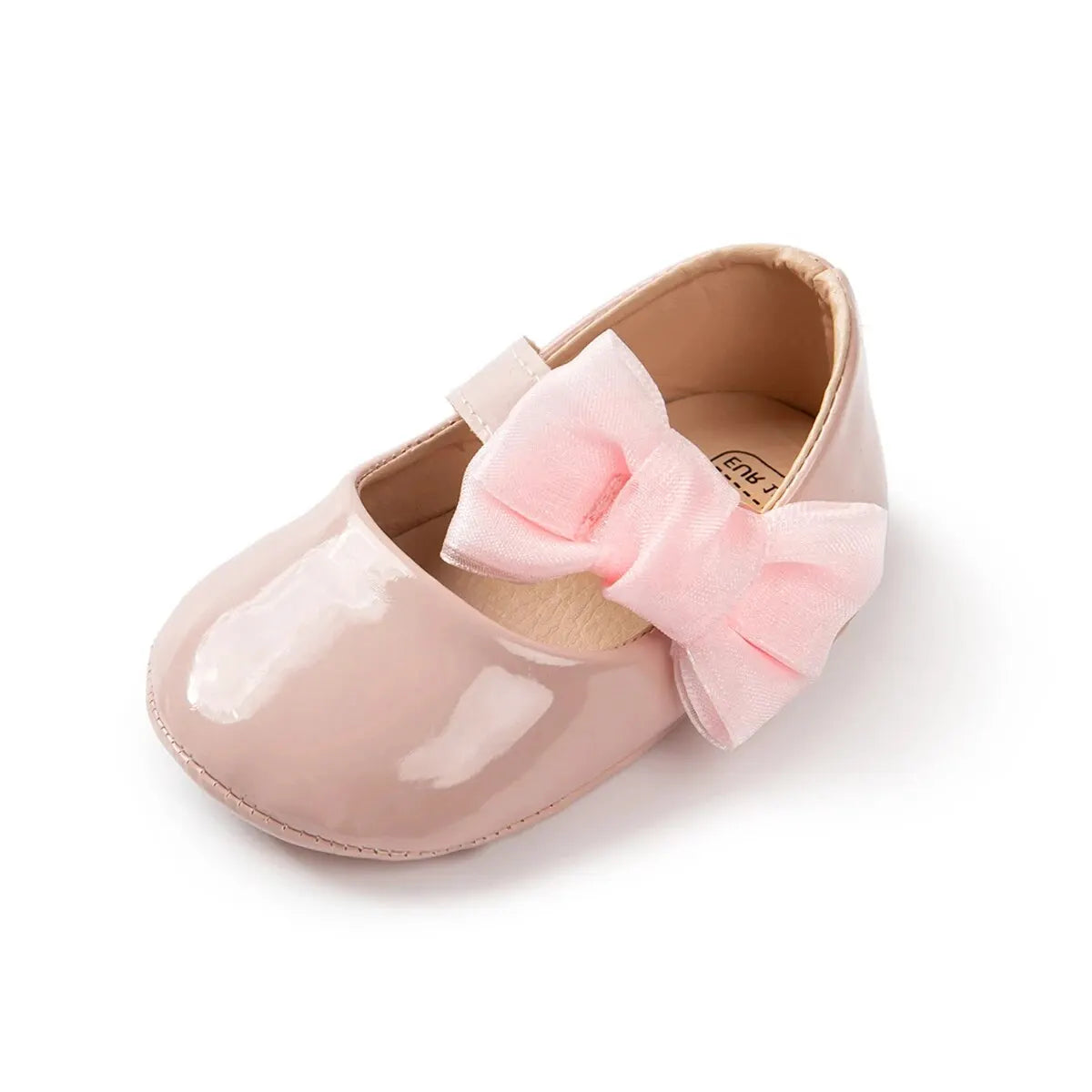 Meckior Baby Girls Shoes PU Leather Bowknot Flat Non Slip Rubber Sole Toddler First Walkers Princess Wedding Dress Girl Shoes