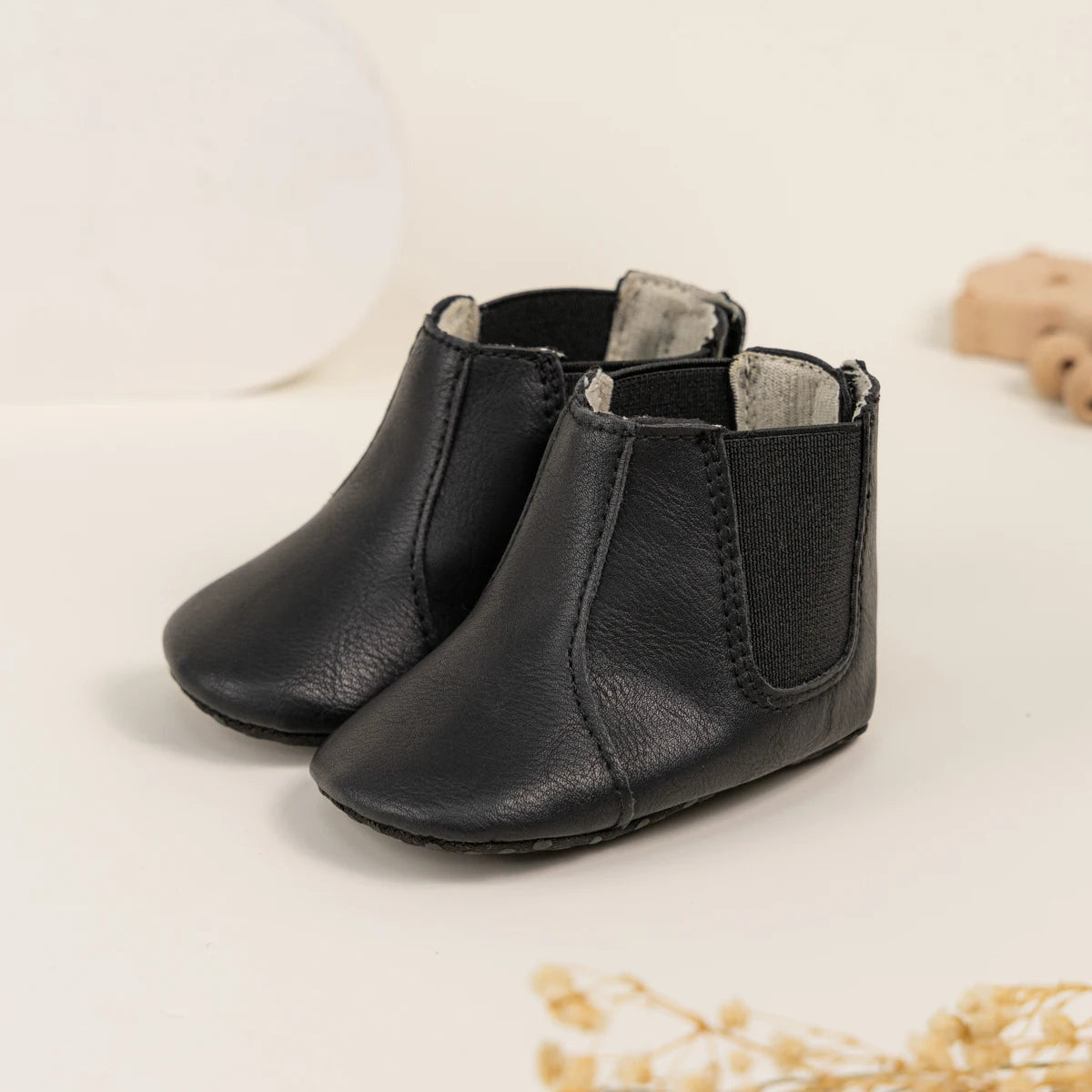 New Newborn Baby Casual Toddler Shoes Baby Boy Girl Solid Color Boots Anti-Slip Warm Cotton Shoes Sole Baby Shoes Four Seasons 0