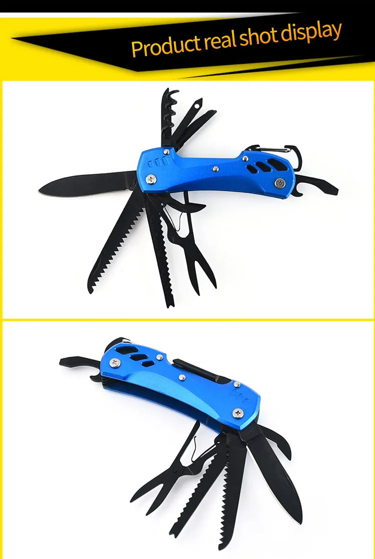 Multifunctional Folding Swiss Army Portable Stainless Steel Pocket Knife Outdoor Camping Emergency CombinationTool Survival Gear