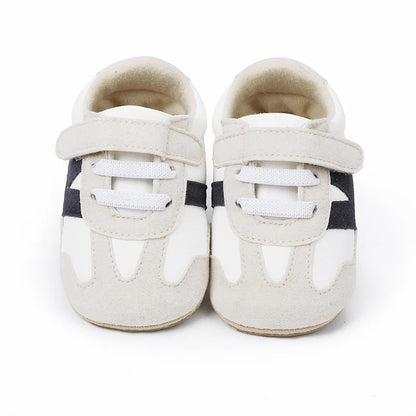 Meckior Newborn Baby Sneakers Letter Patchwork Baby Casual Shoes Anti-slip Hundred Toddler Baby Boys Girls Shoes 0-18 Months