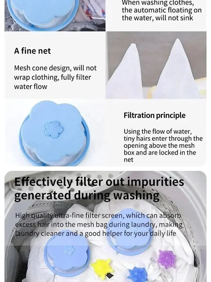 Pet Hair Remover Washing Machine Floating Lint Filter Bag Reusable Laundry Ball Clothes Hair Cleaning Tools Cat Hair Catcher