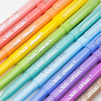 6Pcs Soft Brush Tip Marker Pens Artist Markers Brush Pens Hand Lettering Calligraphy Retro Colors for Journaling  Drawing