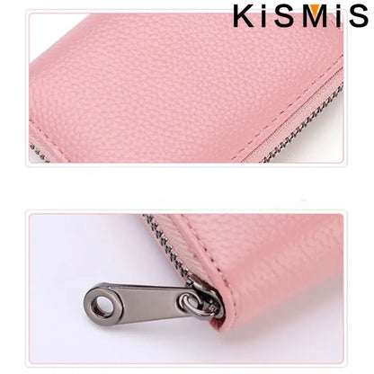 1PC Women Men Leather 26 Slots ID Credit Card Holders RFID Blocking Wallet Case Pocket Bag