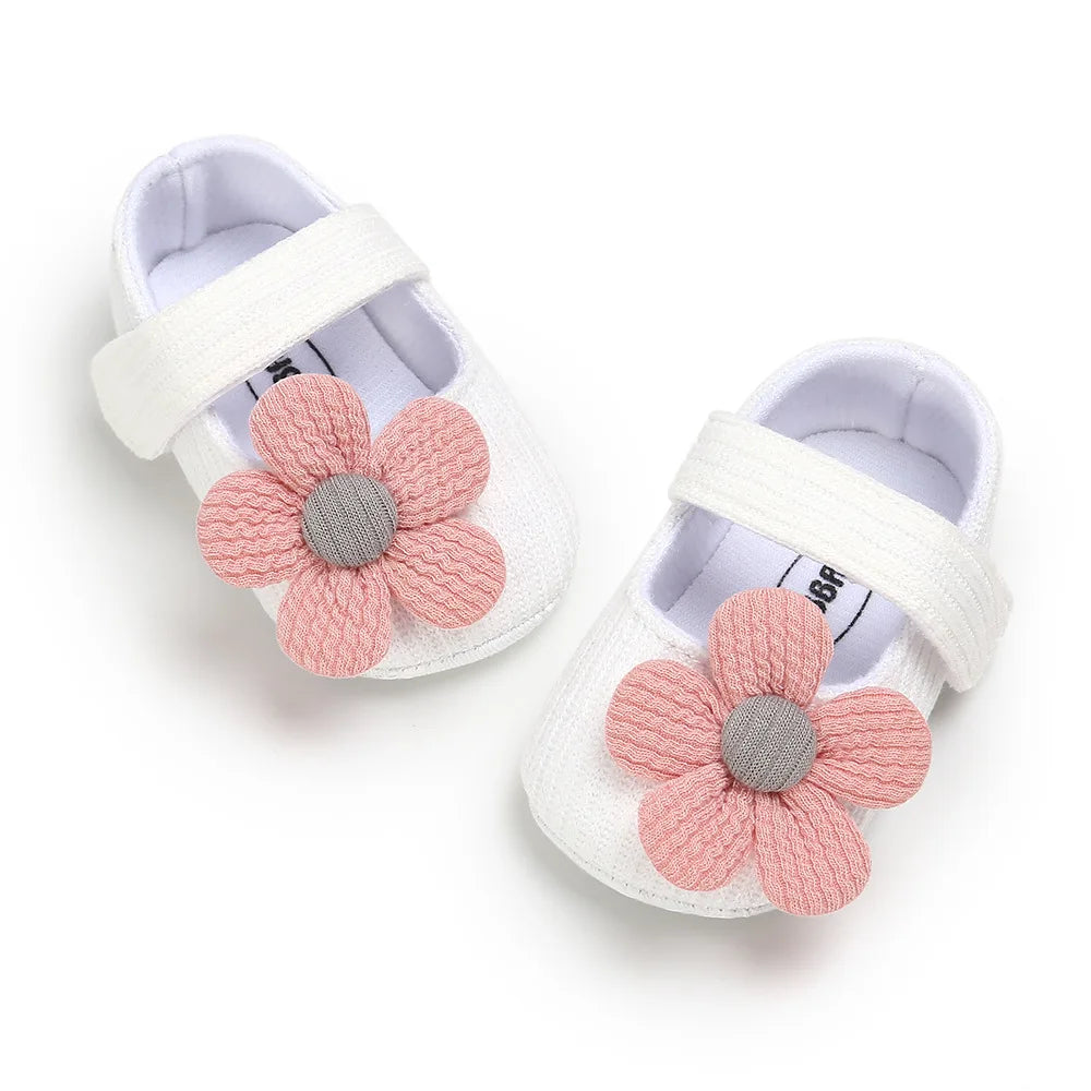 Meckior New Baby Girls Shoes Flower Bow Tie Princess Shoes Non-Slip Toddler First Walker Newborn Infants Girl Shoes Comfortable