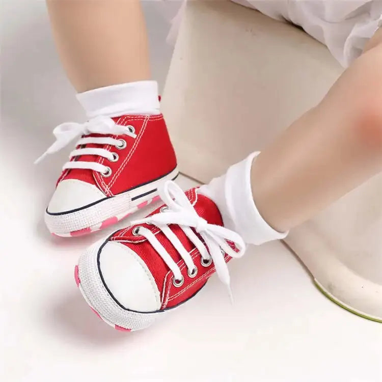 Meckior Baby Classic Star Canvas Sneakers Newborn Baby Boys Girls Shoes First Walkers Infant Toddler Anti-slip Crib Baby Shoes