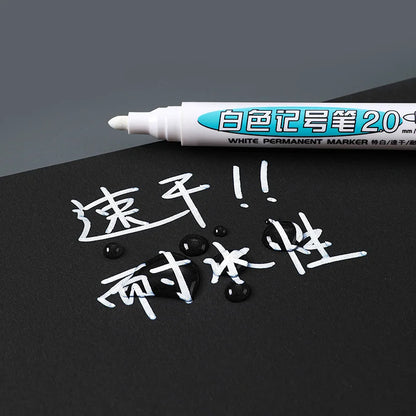 6/1Pcs/Set Oily White Marker Pen Tire Painting Notebook Tyre Tread Environmental paint Pen Waterproof Permanent Graffiti Pens