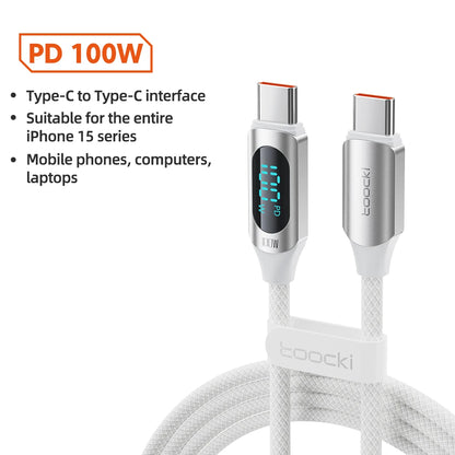 Type C to Type C Cable 100W PD Fast Charging Charger USB C to USB C Display Cable For Xiaomi POCO F3 Realme Macbook iPad