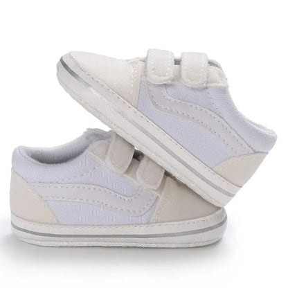 Meckior Baby Canvas Sneakers Classic Stripes Casual Baby Boy Girl Shoes Anti-slip Soft First Walkers Infant Baby Unisex Shoes