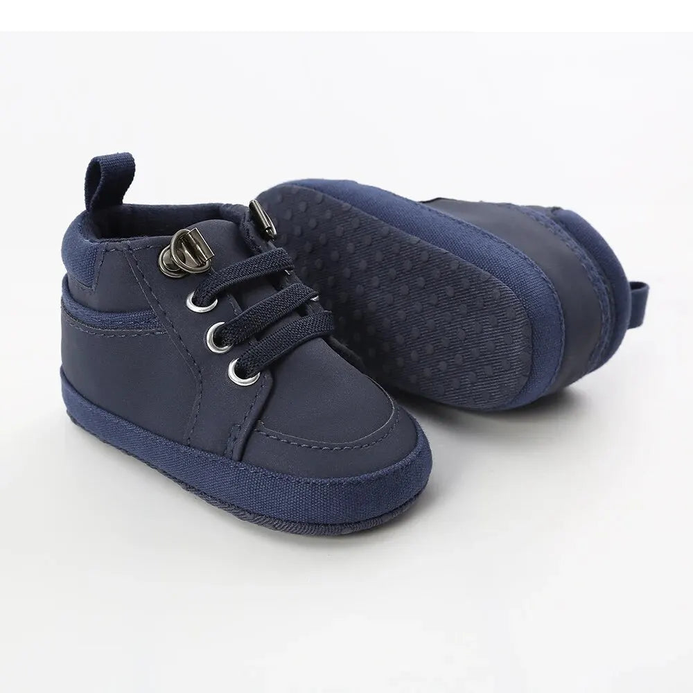 Meckior Baby Boy Sneakers Newborn PU Leather Infant Casual Girl Shoes Soft Sole Anti-slip Toddler First Walkers Crib Shoes