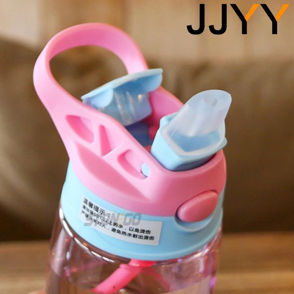 1PC Kids Water Sippy Cup Kids Water Bottle with Straw and Handle Portable Drinking Bottle Cup Children