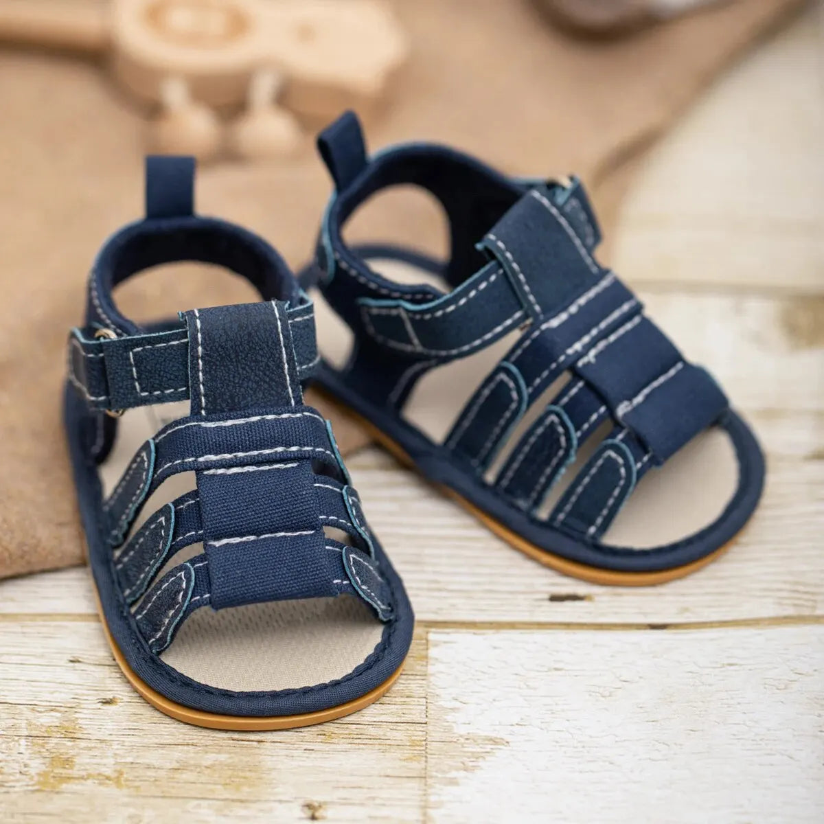 Meckior Summer Baby Shoes Baby Boy Girl Sandal Non-slip Rubber Sole Infant First Walkers Toddler Casual Baby Boy Garden Sandals