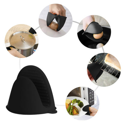 AAANAAA2pcs Oven Mitts Silicone Heat Resistant Pinch Mitts Anti Scalding Non Slip Gloves Clips Pot Holder Cooking Baking Oven Mitts