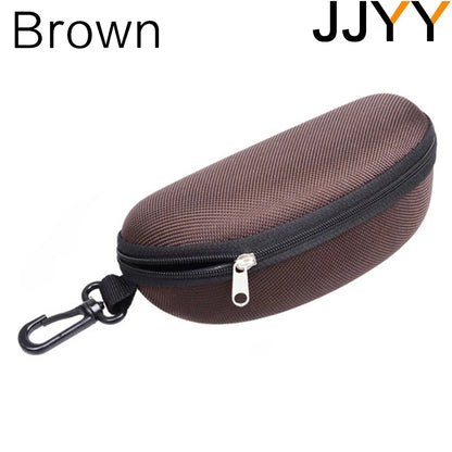 Portable Sunglasses Protector Oxford Cloth Hard EVA Zippered Eyeglasses Case with Carabiner