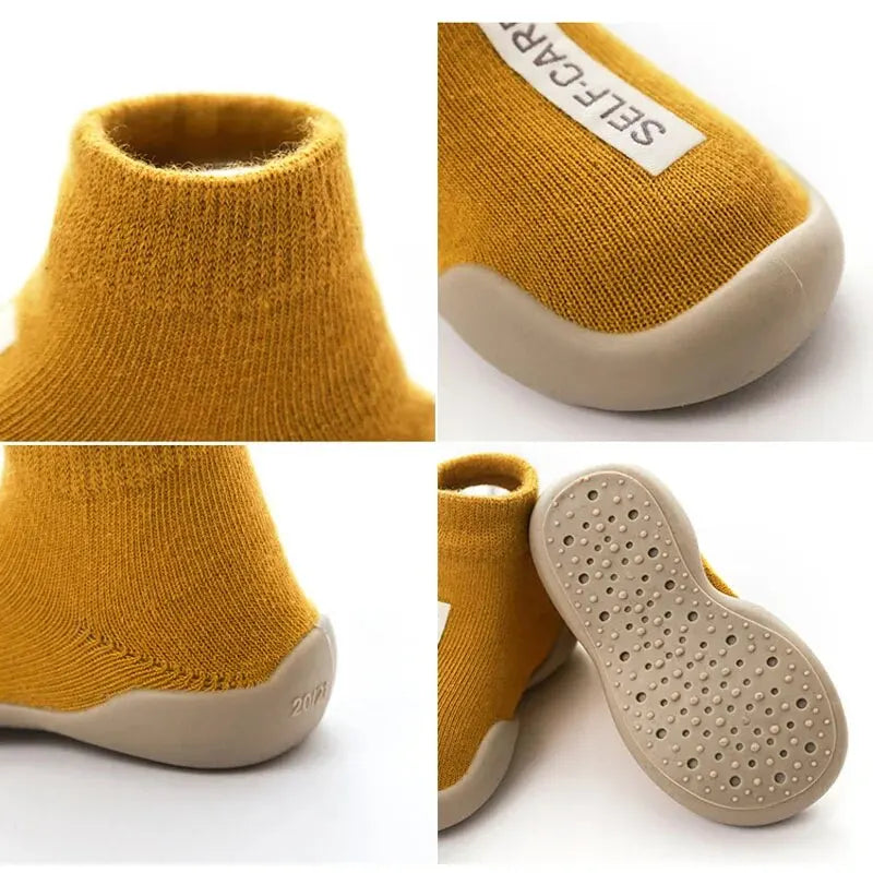 Meckior Baby First Socks Shoes Toddler Walker Infant Boys Girls Rubber Soft Sole Floor Barefoot Baby Casual Shoes Knit Booties